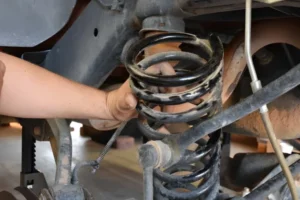 vibration-while-driving-damaged-suspension-coil-spring