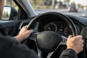 Driver-experiencing-steering-wheel-vibration-caused-by-possible-Warped-Brake-Rotors-while-braking