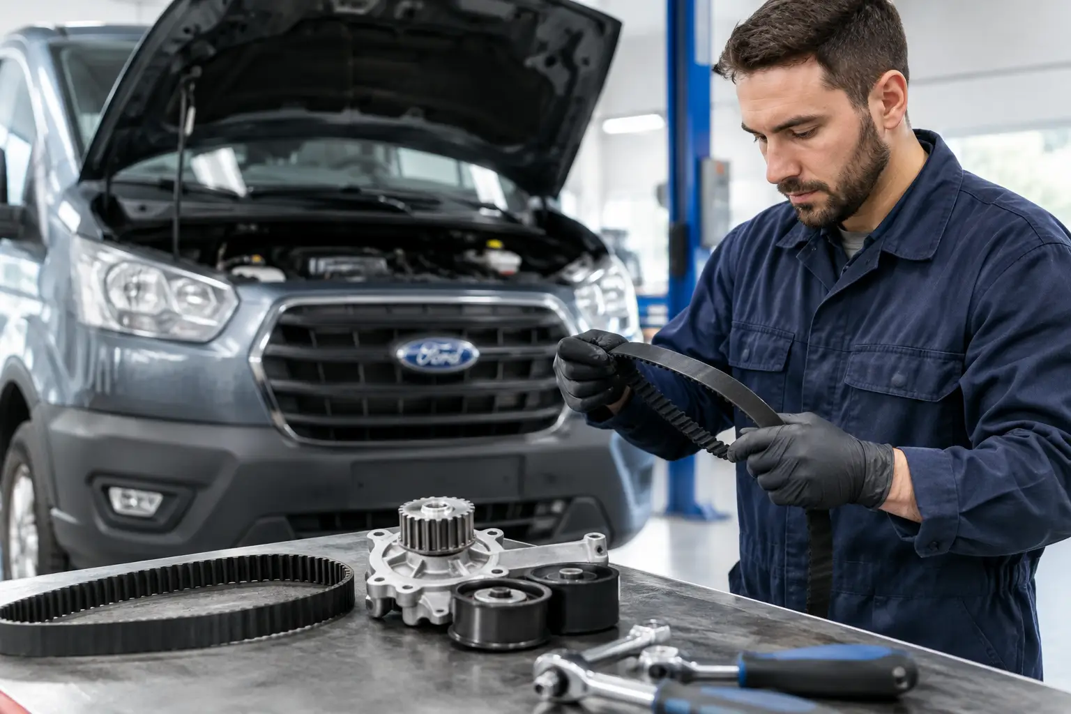 Harlow Ford Transit Wet Belt Repair Before Failure